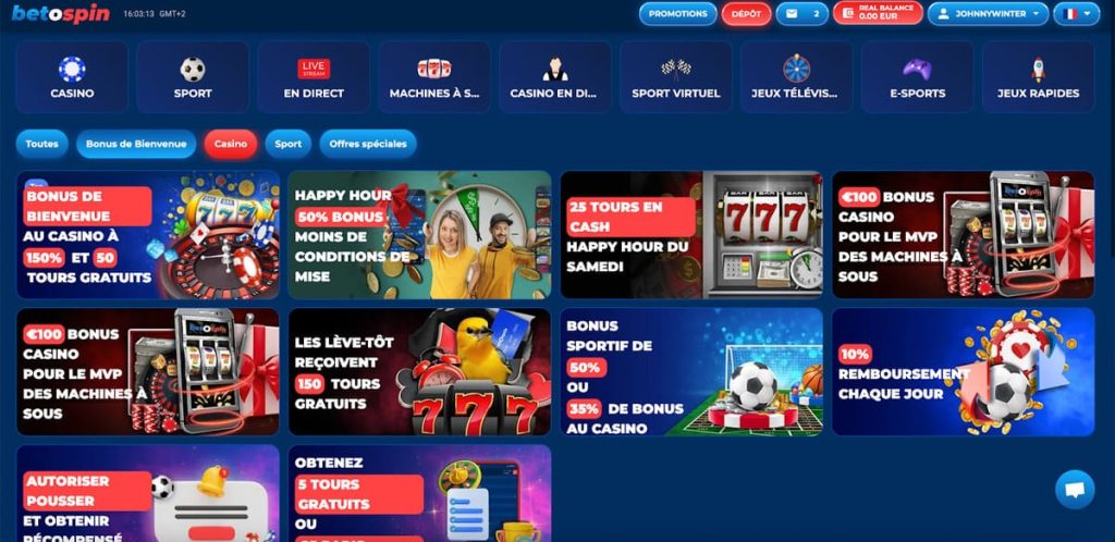 Betospin Casino bonus
