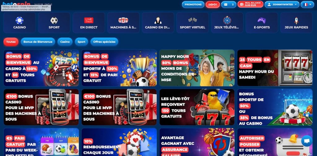 Betospin Casino promotions paris sportifs